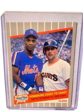 Superstar Specials Fleer 1989 Darryl Strawberry & Will Clark Baseball Card #632